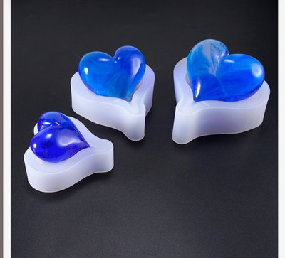 Molde de Silicona corazones x3 velas ,Cemento, Yeso y Resina –  velas