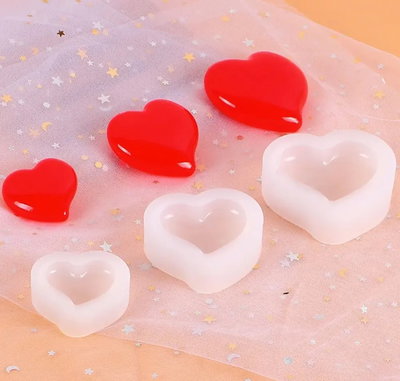 Molde de Silicona corazones x3 velas ,Cemento, Yeso y Resina –  velas