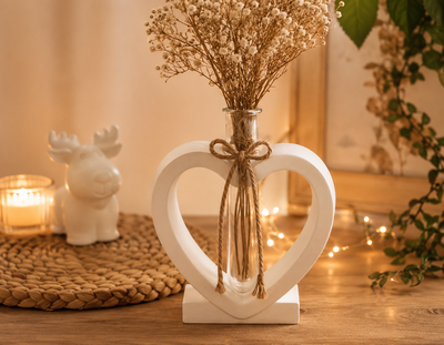Molde de Silicona florero corazón  para Cemento, Yeso y Resina –  Artesanal