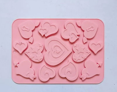 Molde de silicona corazones planos  Velas, Cemento, Resina y Yeso