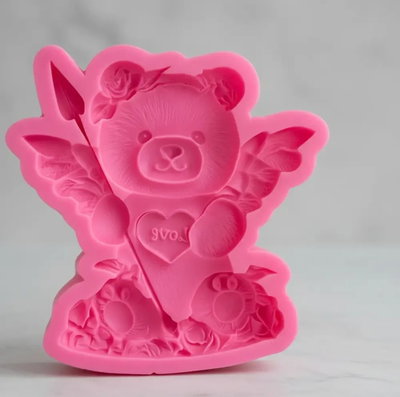 Molde de silicona oso cupido Deco Velas, Cemento, Resina y Yeso