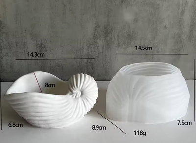 Molde de silicona caracol Velas, Cemento, Resina y Yeso