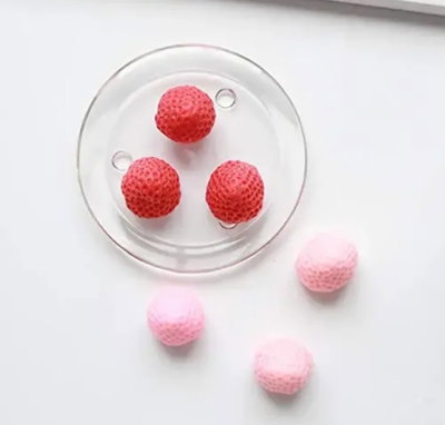 Molde de silicona frutillas x4 d141 jabones Velas, Cemento, Resina y Yeso