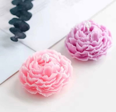 Molde de Silicona peonia cerrada j002 para Cemento, Yeso y Resina –  velas