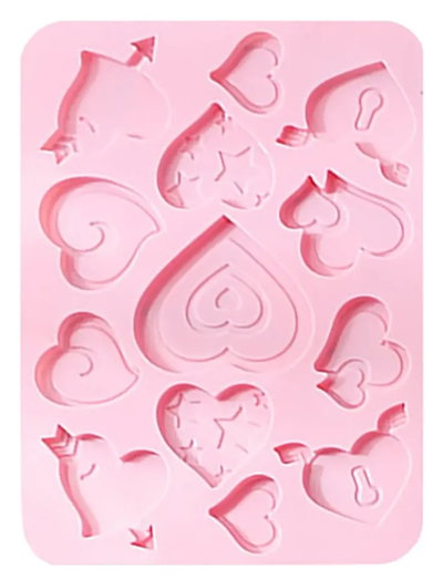 Molde de silicona corazones planos  Velas, Cemento, Resina y Yeso