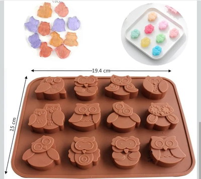 Molde de silicona lechuzas coronas  Velas, Cemento, Resina y Yeso