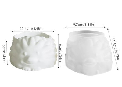 Molde de silicona erizo Velas, Cemento, Resina y Yeso