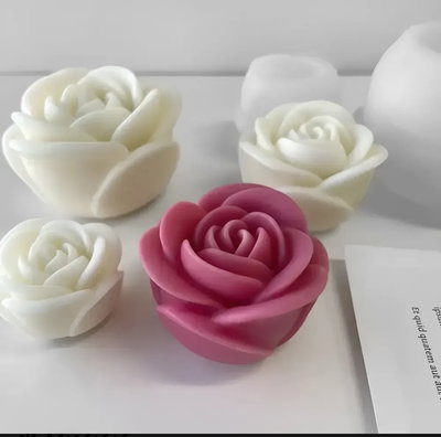 Molde de Silicona rosa xl para Cemento, Yeso y Resina – velas