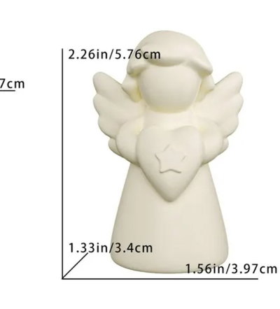 Molde de silicona angelito corazón con pelo Cemento, Resina y Yeso