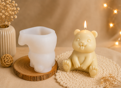 Molde de silicona osito 11r5 Velas, Cemento, Resina y Yeso