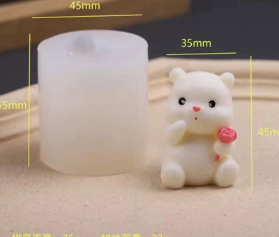 Molde de silicona osito 22d3 Velas, Cemento, Resina y Yeso