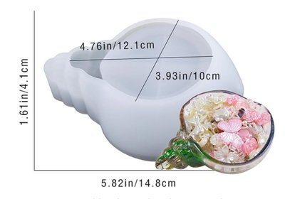 Molde de silicona caracol 3479 Velas, Cemento, Resina y Yeso