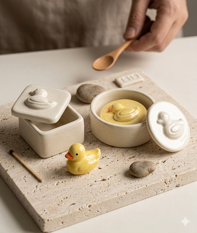 Molde termoformado cajitas patitos  Cemento Yeso y resina acrolica