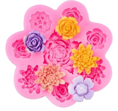 Molde de silicona florcitas F137 Velas, Cemento, Resina y Yeso