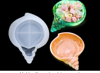 Molde de silicona caracol 3479 Velas, Cemento, Resina y Yeso
