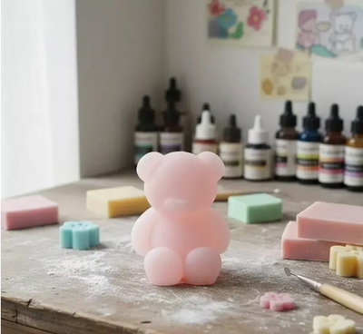 Molde de silicona osito 25r7 Velas, Cemento, Resina y Yeso