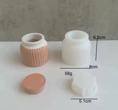 Molde de Silicona contenedor con tapa 3599 Cemento, Yeso y Resina –  Artesanal