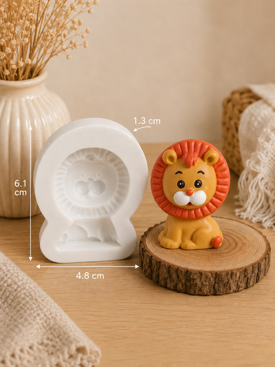 Molde de Silicona león  porcelana  ,Cemento, Yeso y Resina –  velas