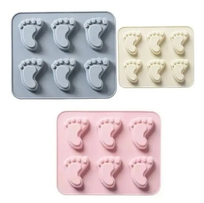 Molde de silicona piecitos Velas, Cemento, Resina y Yeso