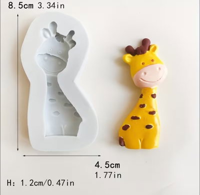 Molde de Silicona jirafa  porcelana  ,Cemento, Yeso y Resina –  velas