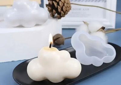 Molde de silicona nube Velas, Cemento, Resina y Yeso