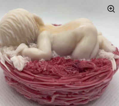 Molde de silicona bebe durmiendo Velas, Cemento, Resina y Yeso