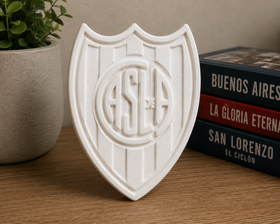 Molde termoformado escudo San Lorenzo cemento resina yeso