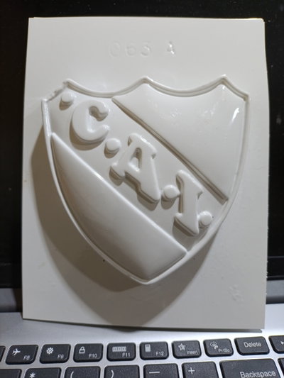 Molde termoformado escudo independiente cemento resina yeso