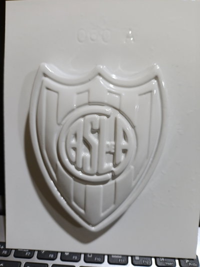 Molde termoformado escudo San Lorenzo cemento resina yeso
