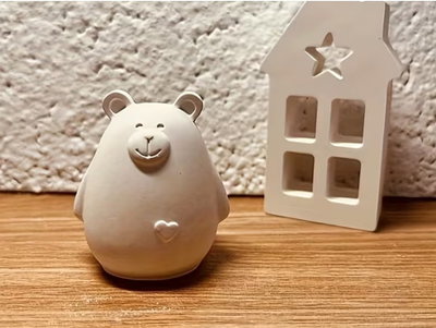 Molde de silicona osito 4409 Velas, Cemento, Resina y Yeso