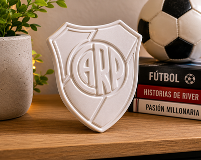 Molde termoformado escudo River cemento resina yeso