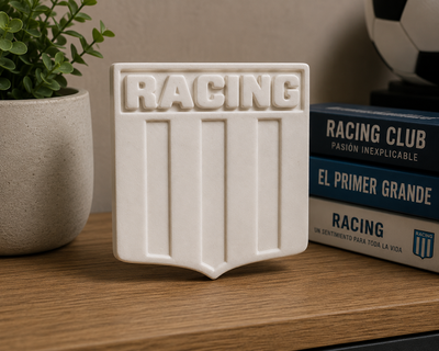 Molde termoformado escudo Racing cemento resina yeso