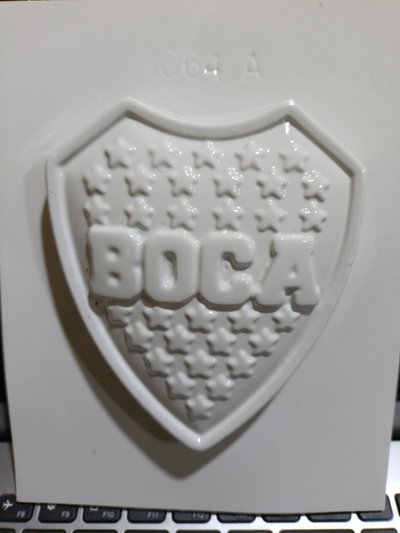Molde termoformado escudo Boca cemento resina yeso