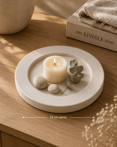 Molde termoformado plato redondo 707 – Apto cemento, yeso y resina