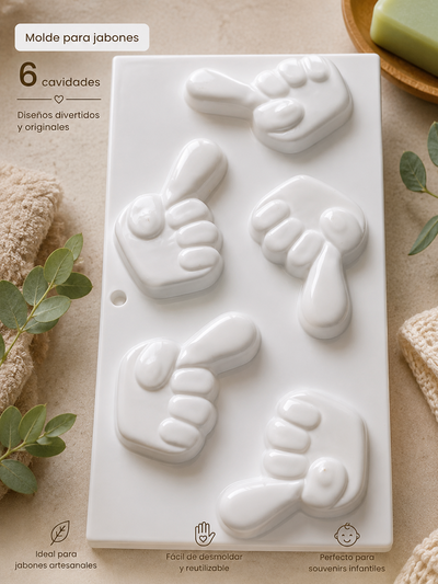 Molde termoformado  manitos  – Cemento, Resina, Yeso, Jabones y Chocolate