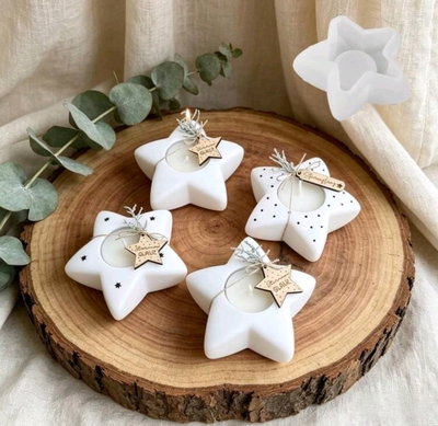Molde de silicona porta vela 3827 Velas, Cemento, Resina y Yeso