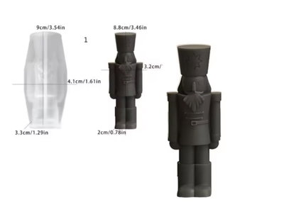 Molde de silicona soldado cascanueces   Velas, Cemento, Resina y Yeso