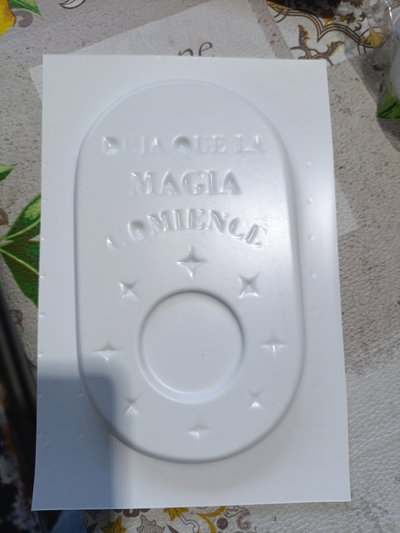 Molde termoformado porta vela magia Cemento Yeso y resina acrolica