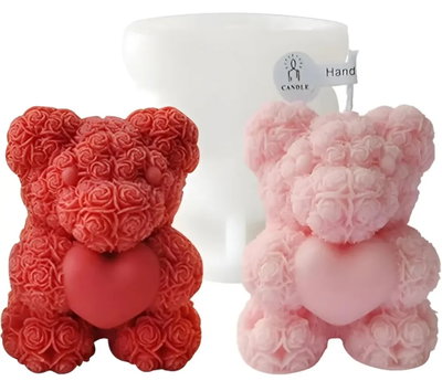 Molde de silicona osito rococó grande Velas, Cemento, Resina y Yeso
