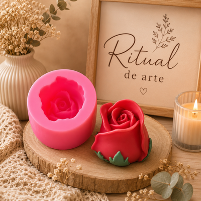 Molde de Silicona flor 02E3 velas ,Cemento, Yeso y Resina – velas