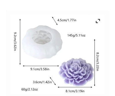 Molde de Silicona flor 02G3 velas ,Cemento, Yeso y Resina – velas