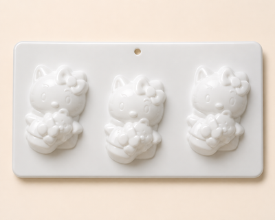 Molde termoformado formas kitty 585 – Cemento, Resina, Yeso, Chocolate y Jabones