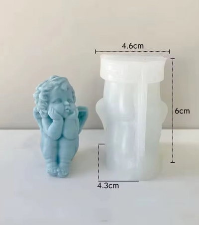 Molde de silicona angelito 1Y3 Cemento, Resina y Yeso
