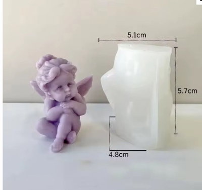 Molde de silicona angelito 1x3 Cemento, Resina y Yeso
