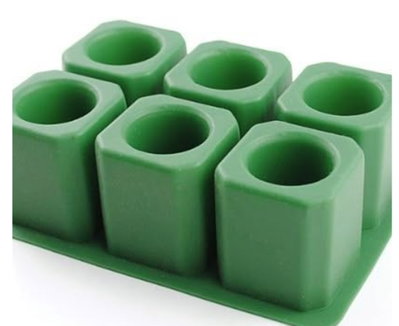 Molde de silicona mini macetas x 6 Cemento, Resina y Yeso