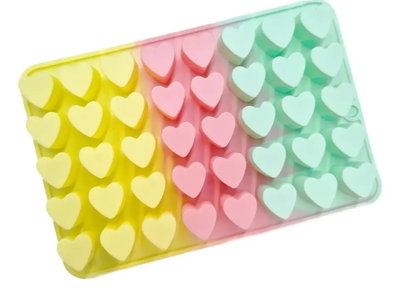 Molde de silicona corazones altos Velas, Cemento, Resina y Yeso