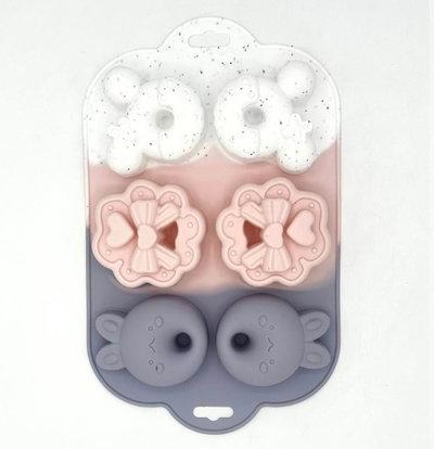 Molde de silicona mix donas x 4 redondo  –  jabones Velas, Cemento, Resina y Yeso