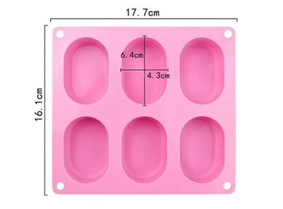 Molde de silicona jabones oval   –  jabones Velas, Cemento, Resina y Yeso
