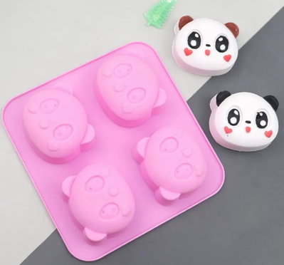 Molde de silicona panda –  jabones Velas, Cemento, Resina y Yeso