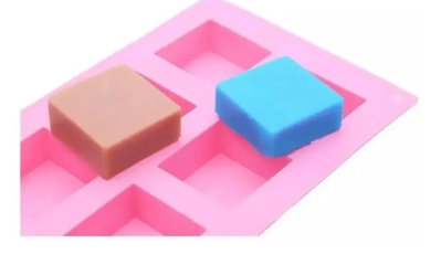 Molde de silicona jabones x 6  –  jabones Velas, Cemento, Resina y Yeso